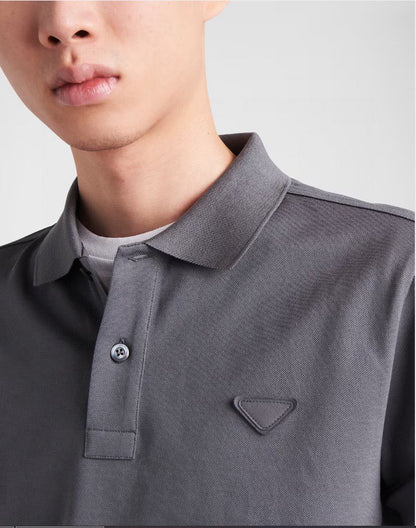 Prada Classic Grey Polo Shirt Primereps