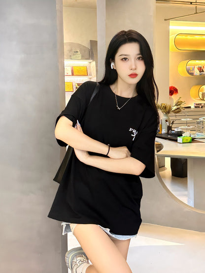 Prada Milano Logo Black T-Shirt Primereps