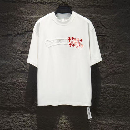 Chrome Hearts Classic Crewneck T-Shirt in White/Red