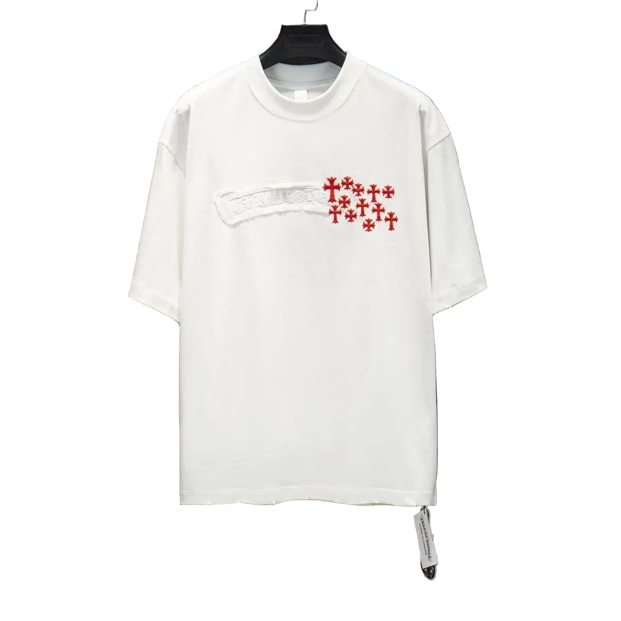 Chrome Hearts Classic Crewneck T-Shirt in White/Red