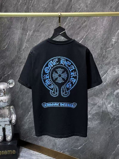 Chrome Hearts Classic Crewneck T-Shirt in Black/Blue