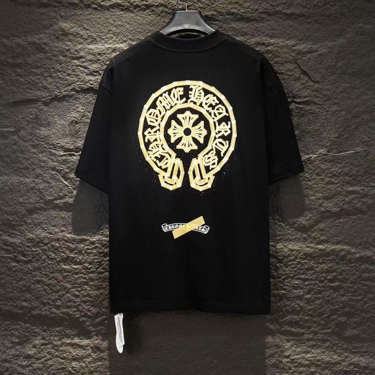 Chrome Hearts Classic Crewneck T-Shirt in Black/Yellow