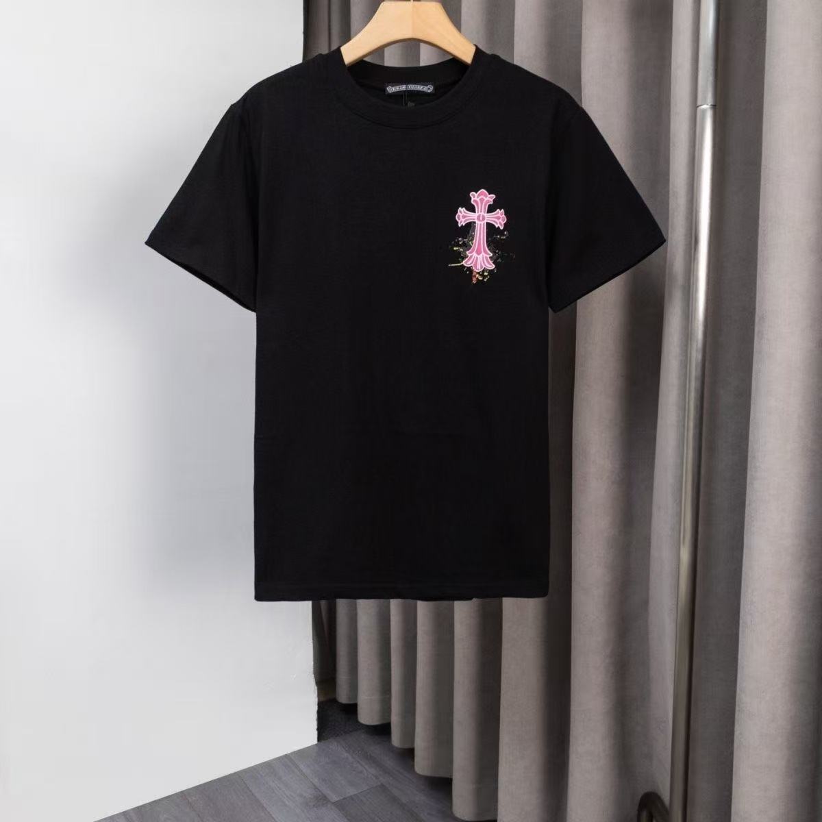 Chrome Hearts Classic Crewneck T-Shirt in Black/Pink