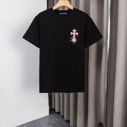Chrome Hearts Classic Crewneck T-Shirt in Black/Pink