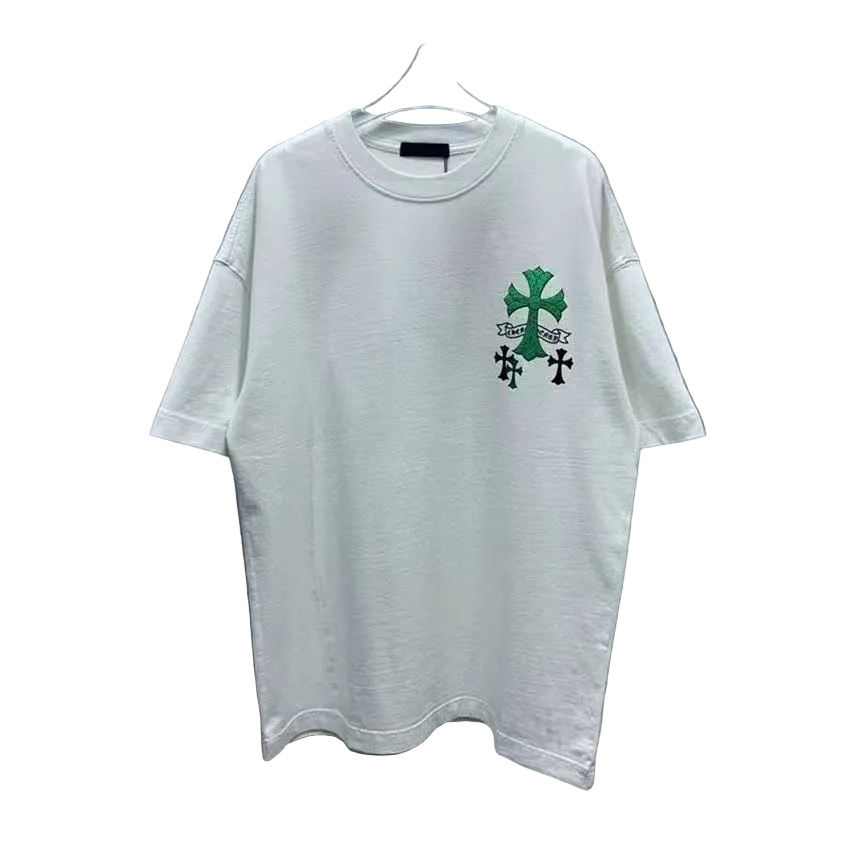 Chrome Hearts T-Shirt in White/Green: Subdued Botanical Edge