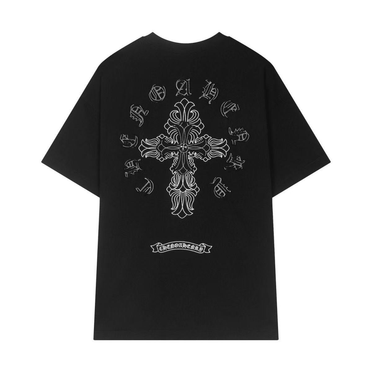 Chrome Hearts T-shirt in Black/White: Dualism in Thread