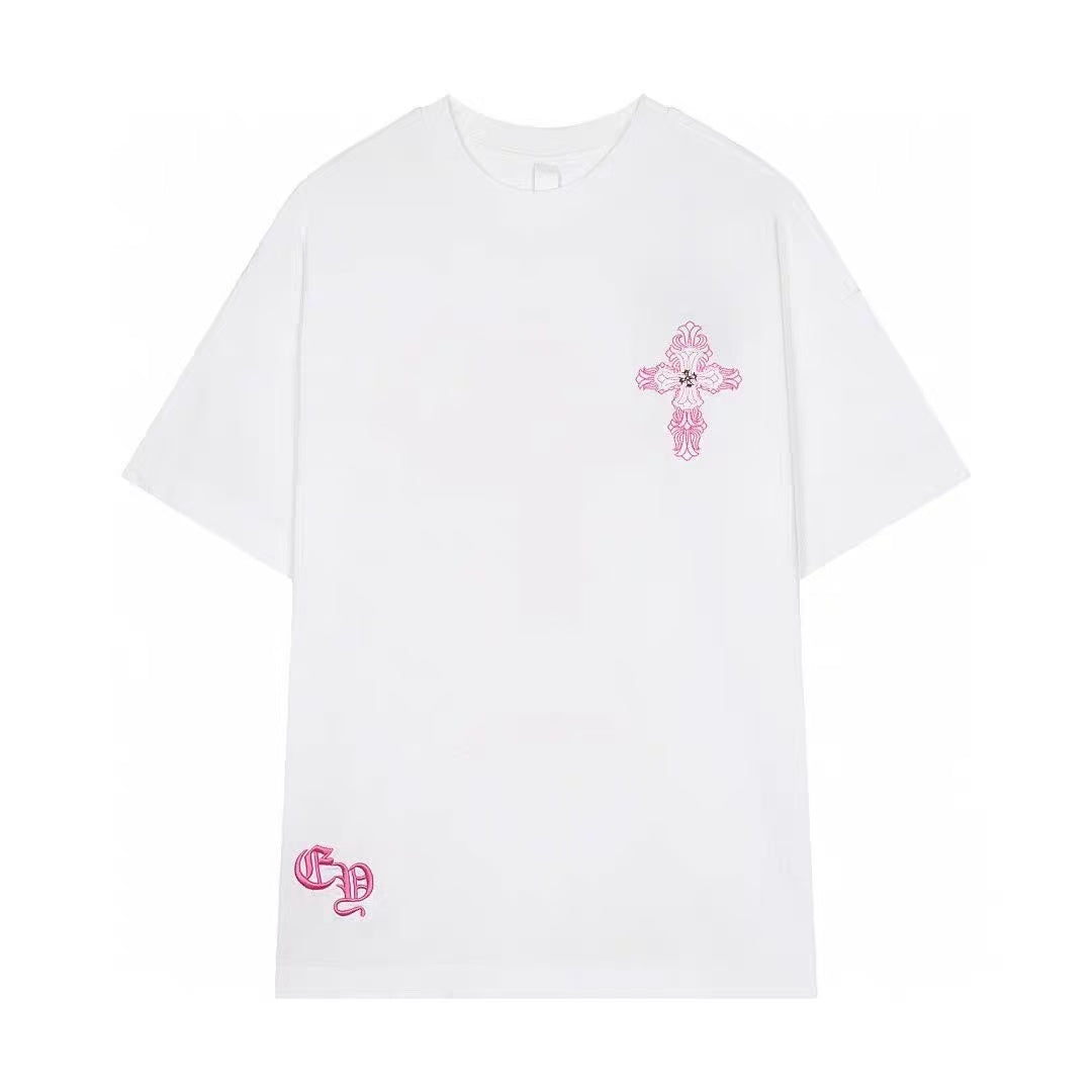 Chrome Hearts T-Shirt in White/Pink: Subdued Provocation