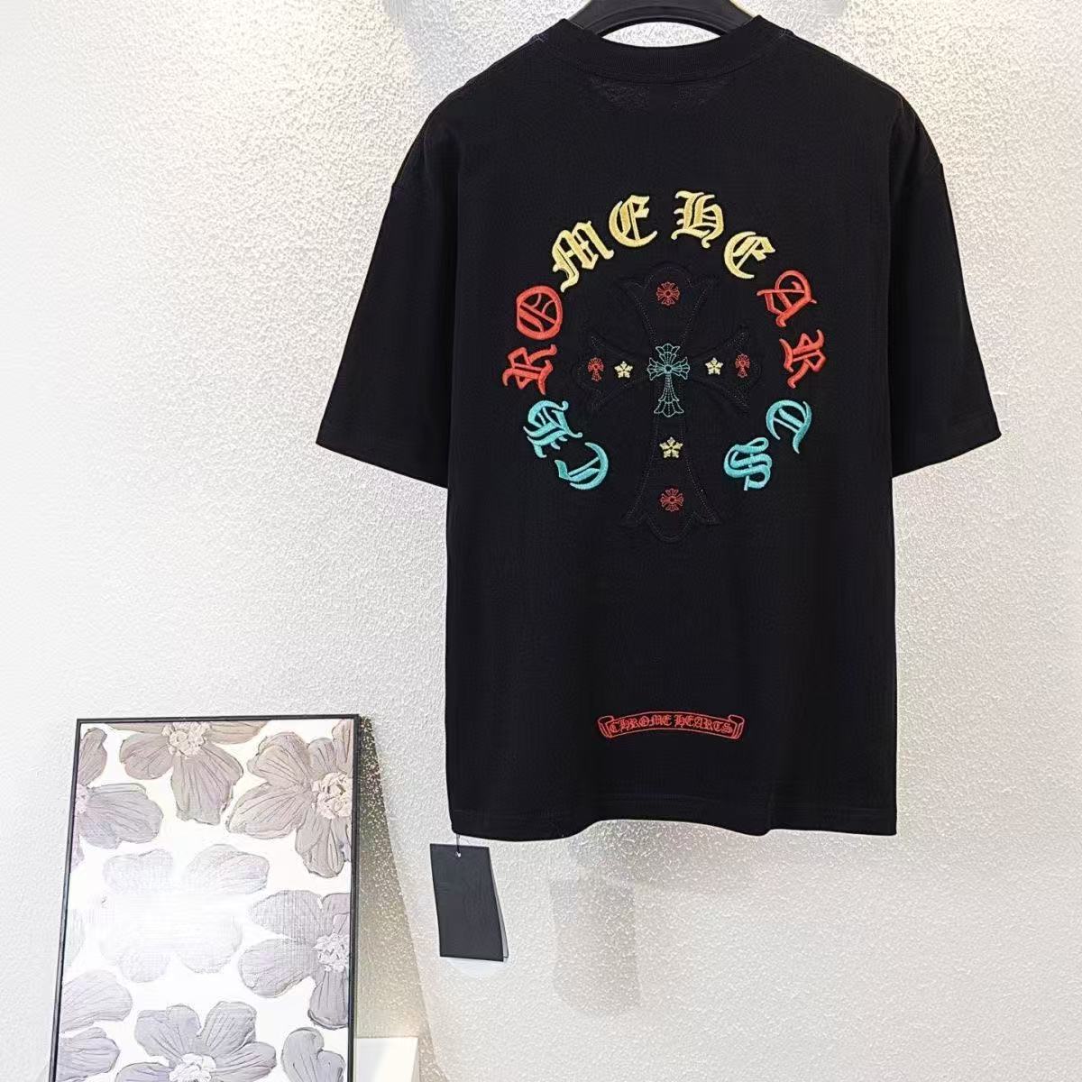 Chrome Hearts T-shirt in Black/Yellow/Red: Heraldic Edge