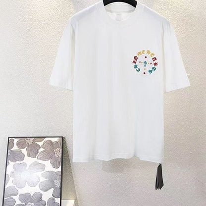 Chrome Hearts T-shirt in White/Yellow/Red: Radiant Heraldry