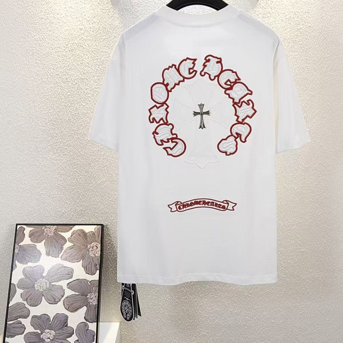 Chrome Hearts T-shirt in White/Red: Scarlet Testament