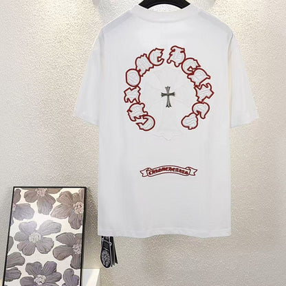 Chrome Hearts T-shirt in White/Red: Scarlet Testament