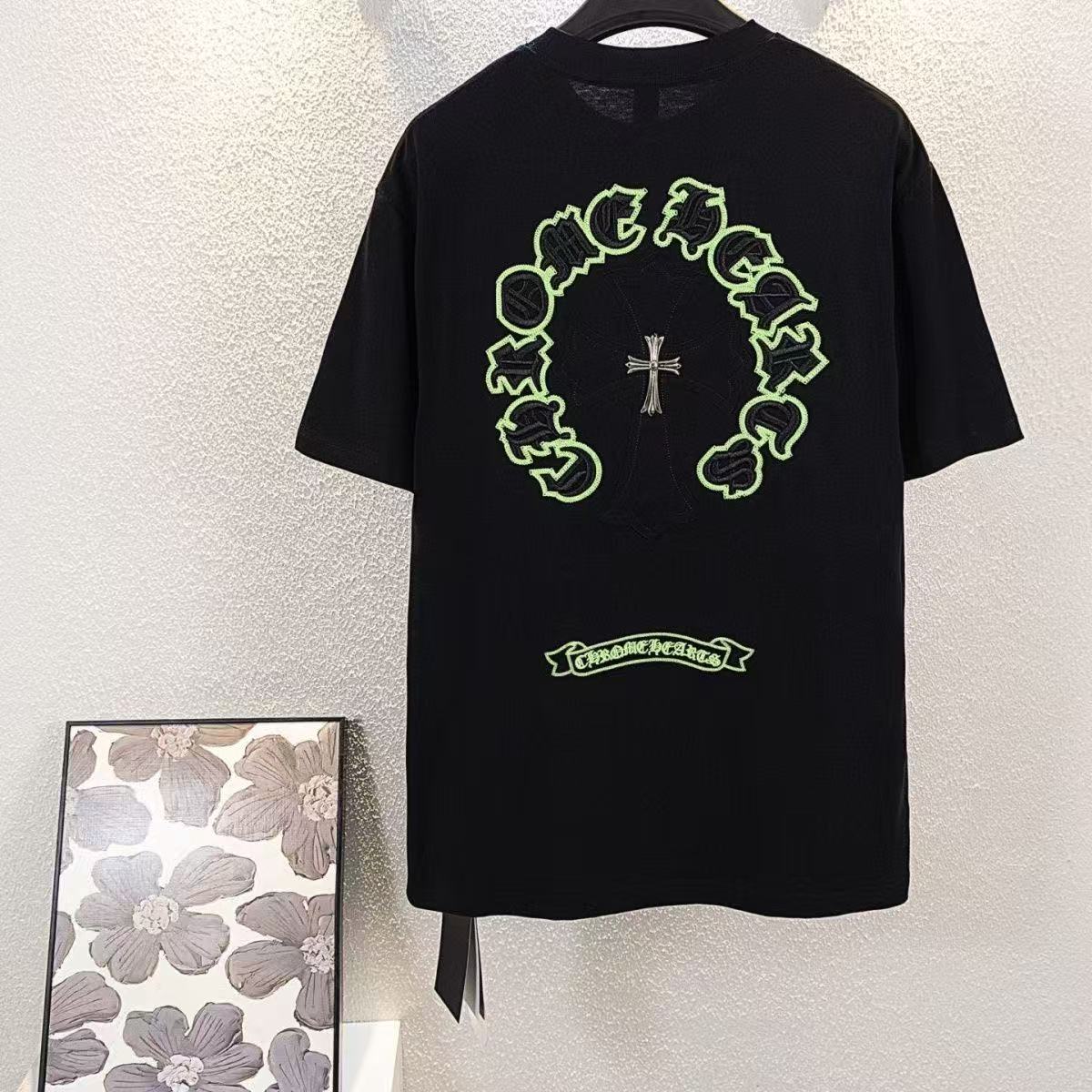 Chrome Hearts T-shirt in Black/Green: Verdant Edge