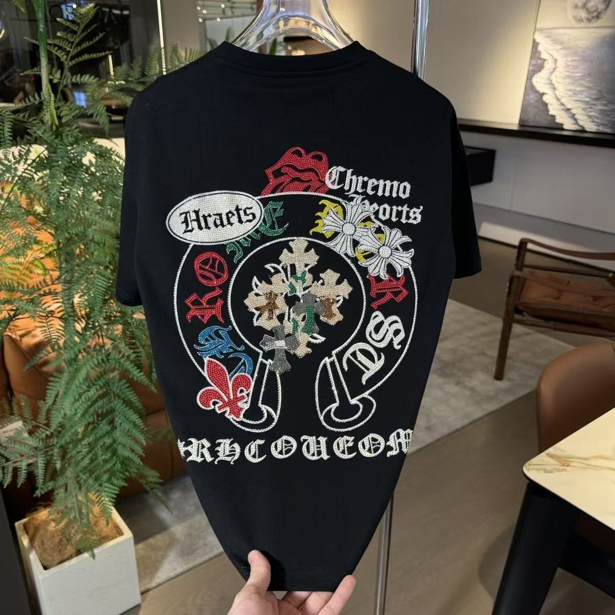 Chrome Hearts T-shirt in Pink/Black: Subversive Romance
