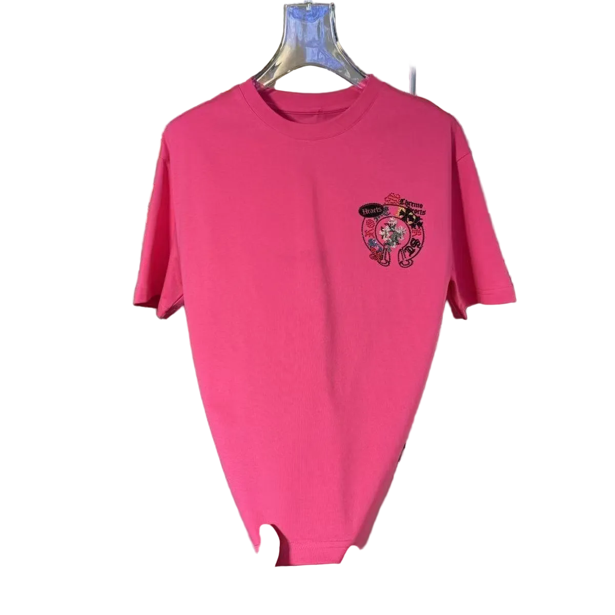 Chrome Hearts T-shirt in Pink/Black: Subversive Romance