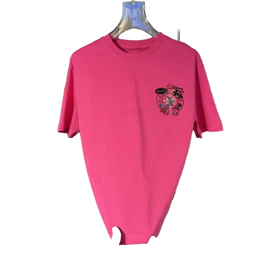 Chrome Hearts T-shirt in Pink/Black: Subversive Romance