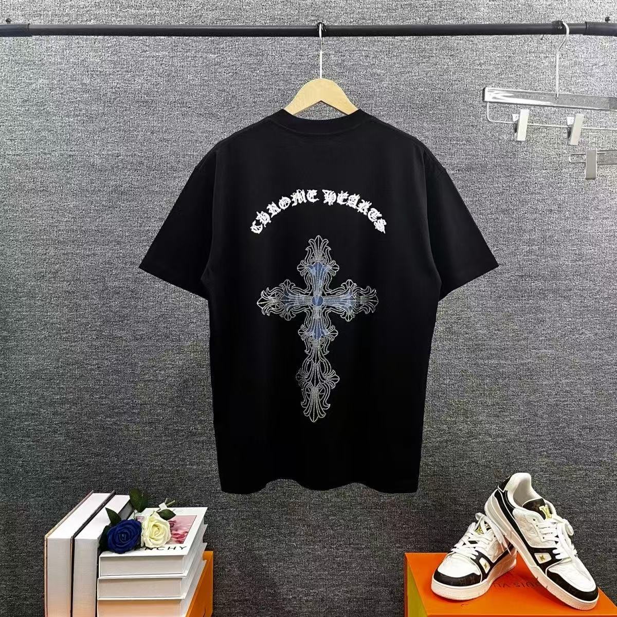 Chrome Hearts T-shirt in Black/Blue: Oceanic Nocturne