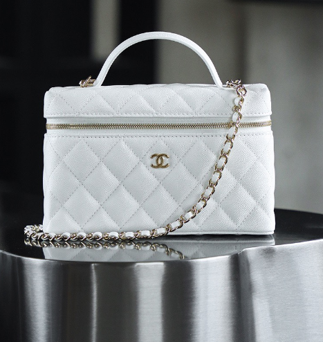 Chanel Handbag in White: Luminous Haute Couture