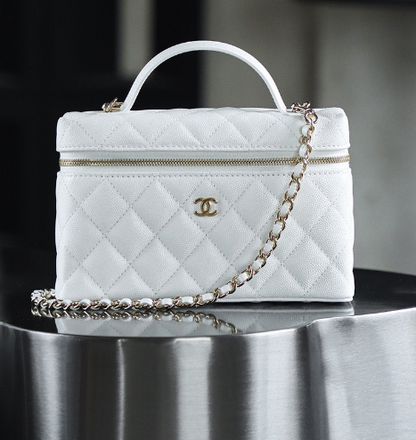 Chanel Handbag in White: Luminous Haute Couture