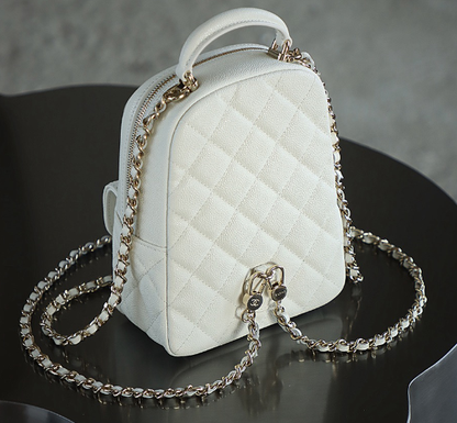 Chanel Backpack in White: The Epitome of Effortless Haute Couture