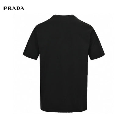 Prada Triangle Spray Paint Logo T-Shirt (Black)