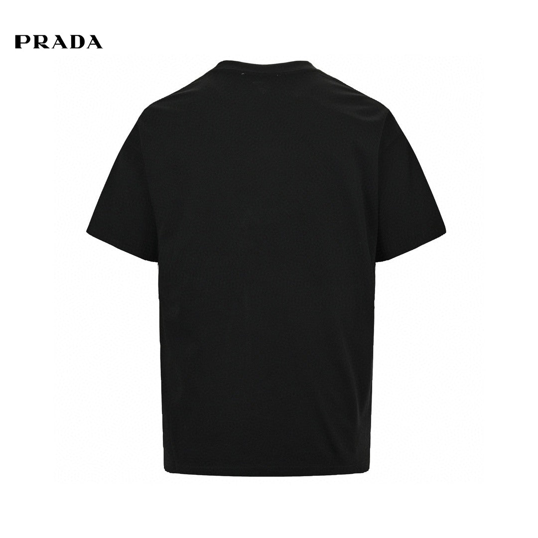 Prada Milano Logo Black T-Shirt Primereps