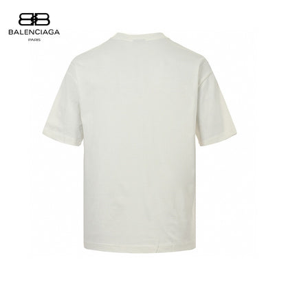 Balenciaga Smoke Print Logo T-Shirt (White)