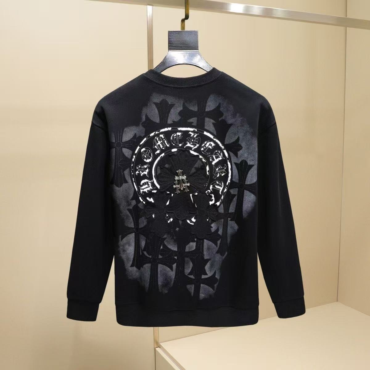 CHROME HEARTS HORSE SHOE LOGO SWEATSHIRT BLACK