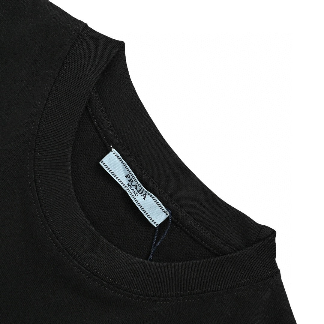 Prada Milano Logo Black T-Shirt Primereps