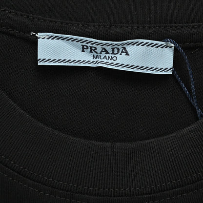 Prada Milano Logo Black T-Shirt Primereps