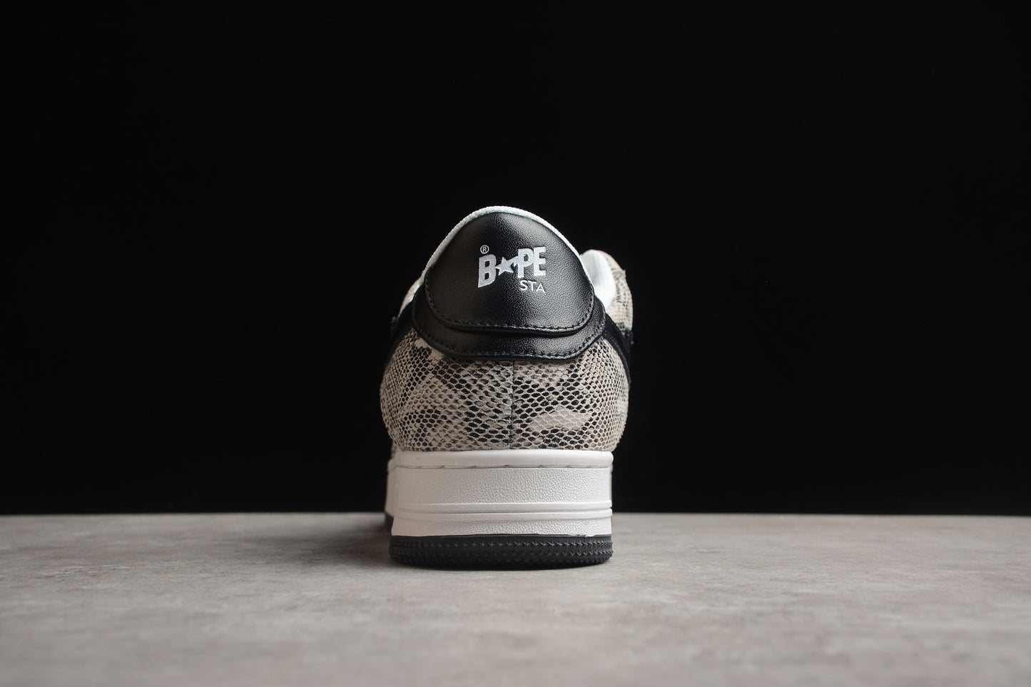 BAPE STA Low-Top Sneakers with Snakeskin Pattern