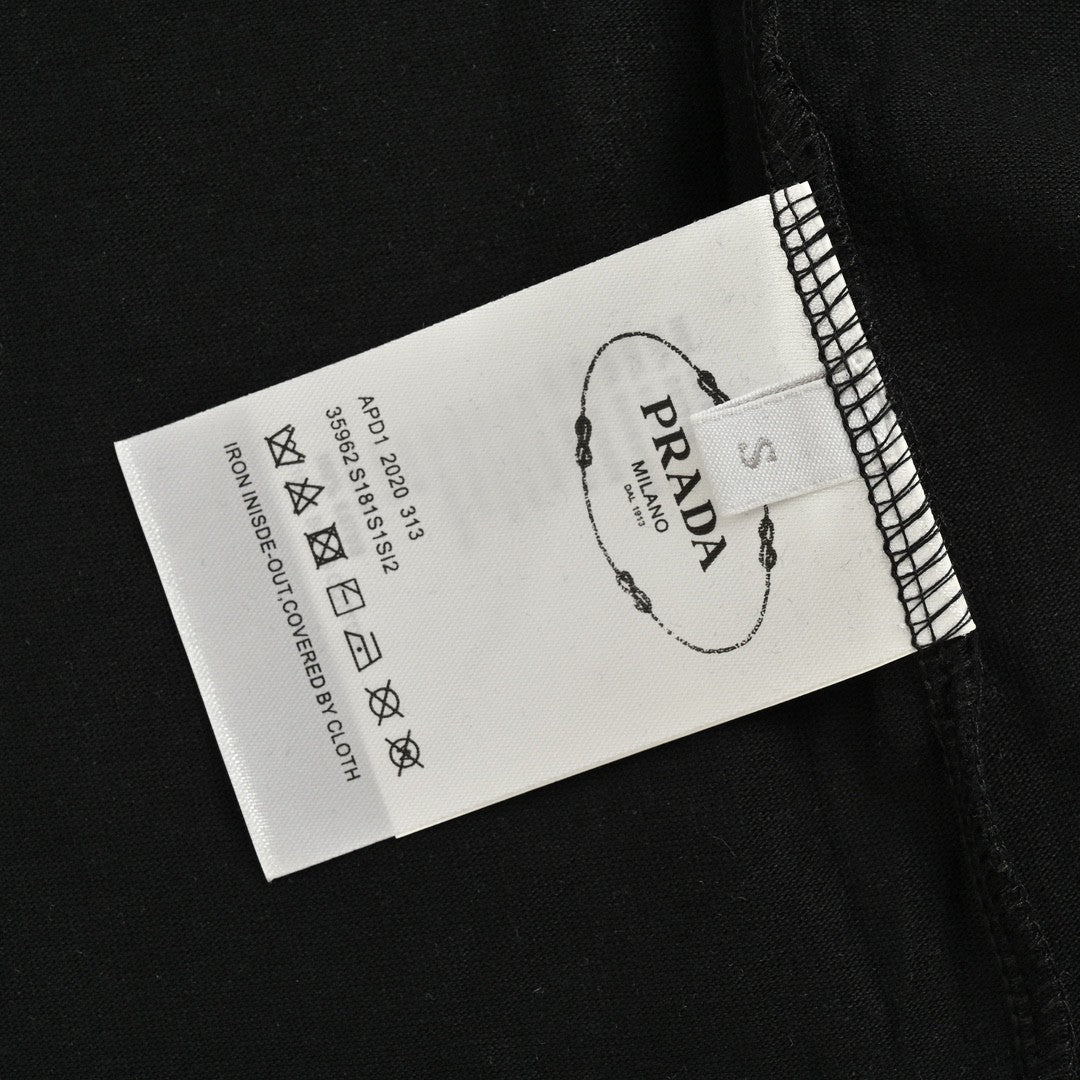 Prada Milano Logo Black T-Shirt Primereps