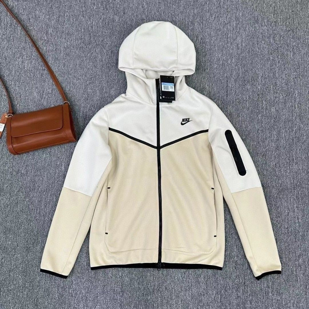 NIKE TECH FLEECE HOODIE x WHITE/GREY