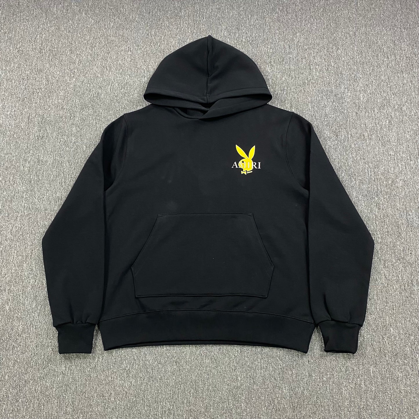 AMIRI PLAYBOY LOGO HOODIE BLACK YELLOW - Prime Reps