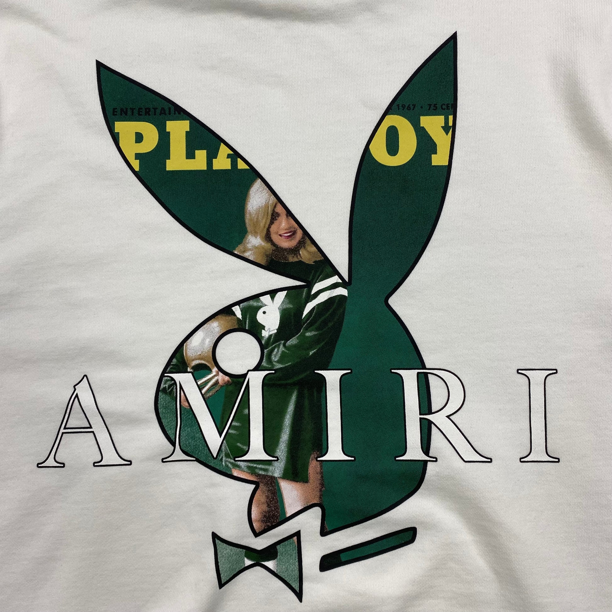 AMIRI PLAYBOY LOGO HOODIE WHITE GREEN - Prime Reps