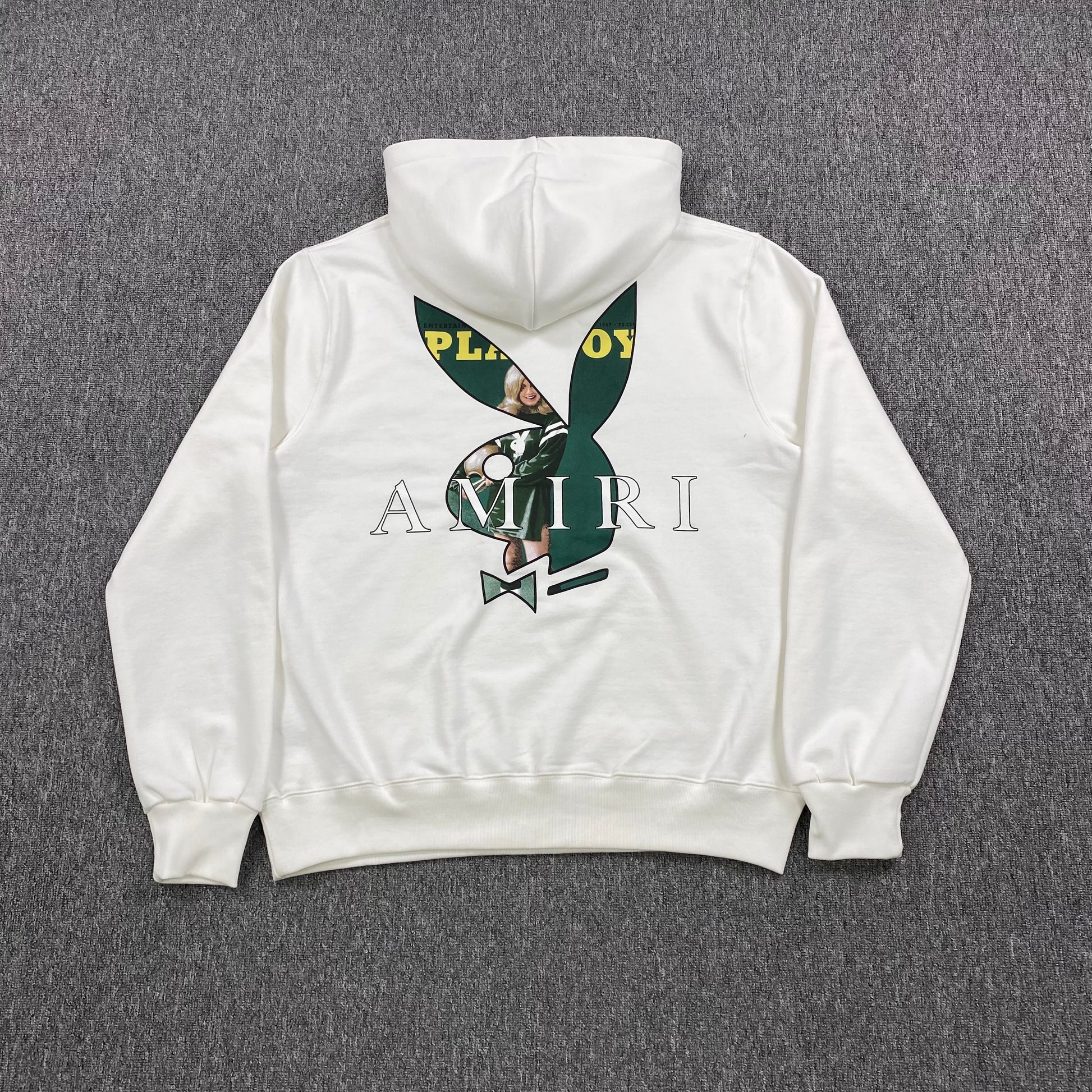 AMIRI PLAYBOY LOGO HOODIE WHITE GREEN - Prime Reps