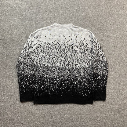 AMIRI STAGGERED GRADIANT CREWNECK GREY - Prime Reps