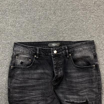 AMIRI VARSITY LOGO REPAIR JEANS - Prime Reps