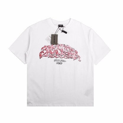 BALENCIAGA GRAFFITI LOGO T-SHIRT WHITE - Prime Reps