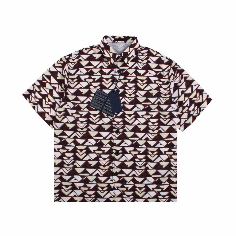 BALENCIAGA PATTERNED SHORT SLEEVE SHIRT - Prime Reps