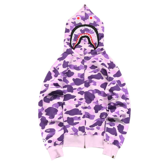 BAPE COLOR CAMO FULL ZIP HOODIE PURPLE - Prime Reps