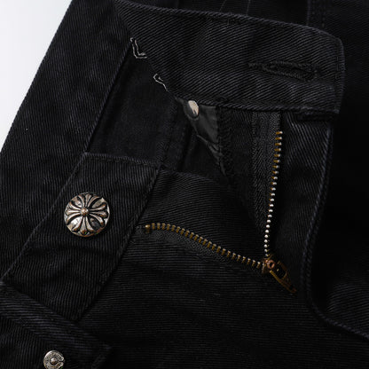 CHROME HEARTS JEANS BLACK GREEN LEOPARD - Prime Reps