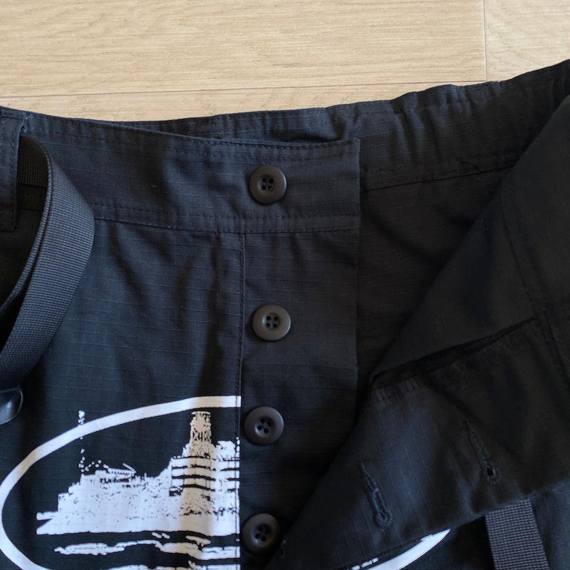 CORTEIZ ALCATRAZ CARGO PANTS BLACK/WHITE - Prime Reps