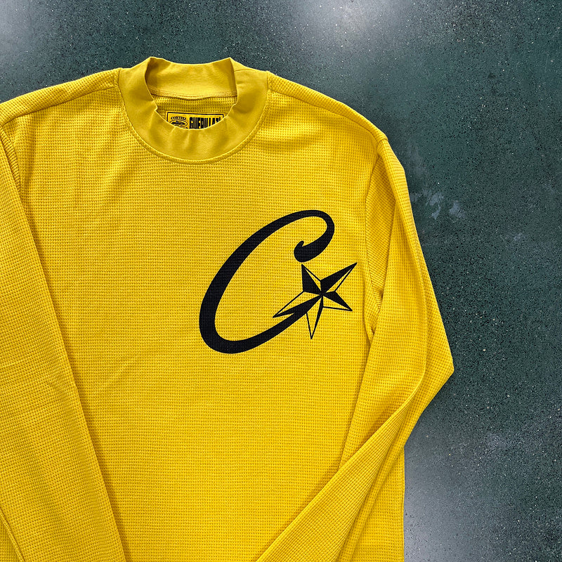 CORTEIZ ALCATRAZ WAFFLE LONGSLEEVE YELLOW - Prime Reps