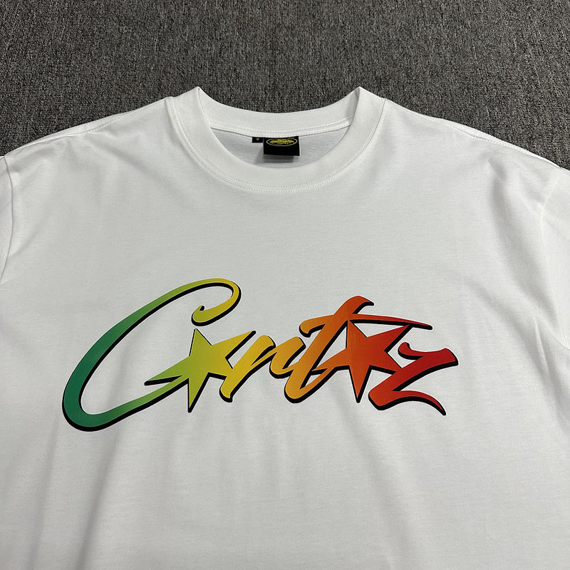 CORTEIZ ALLSTARZ T-SHIRT WHITE RASTA GRADIENT - Prime Reps