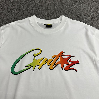 CORTEIZ ALLSTARZ T-SHIRT WHITE RASTA GRADIENT - Prime Reps