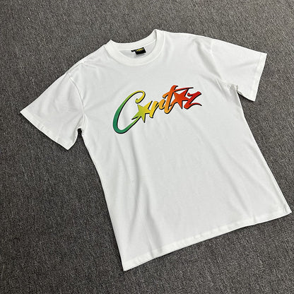 CORTEIZ ALLSTARZ T-SHIRT WHITE RASTA GRADIENT - Prime Reps