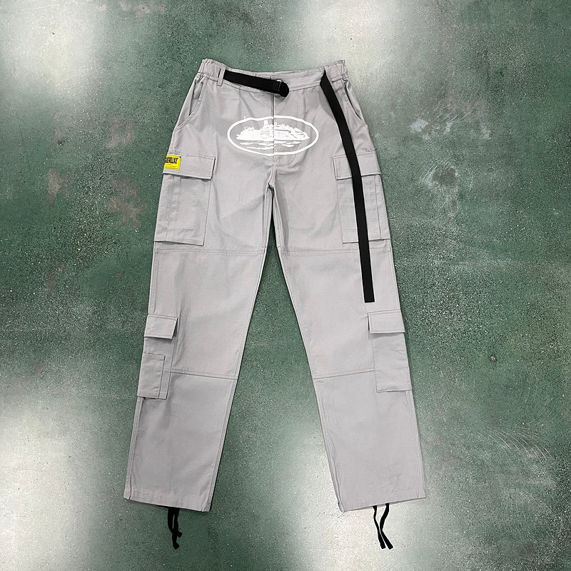 CORTEIZ CARGO PANTS STONE GREY - Prime Reps