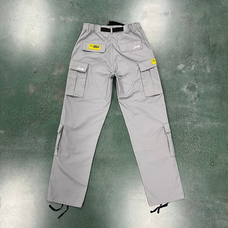 CORTEIZ CARGO PANTS STONE GREY - Prime Reps