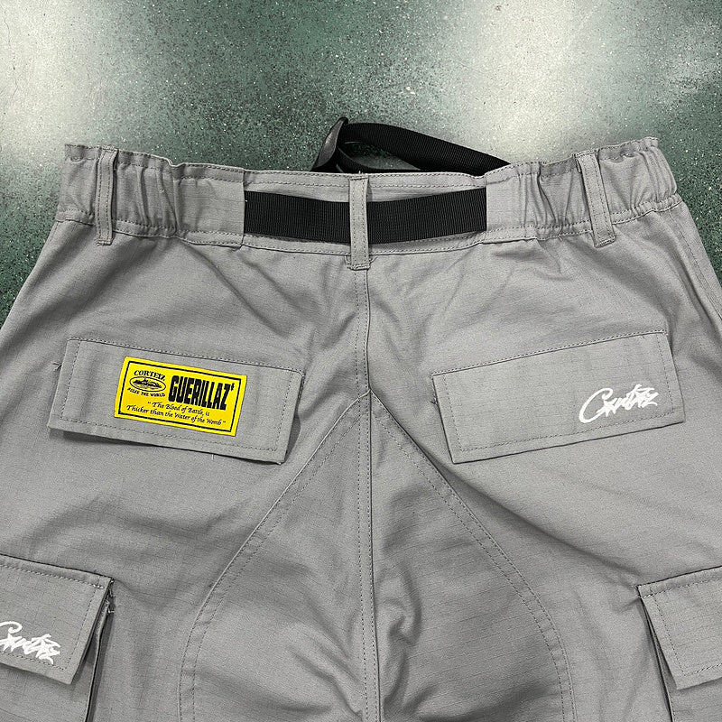 CORTEIZ CARGO PANTS STONE GREY - Prime Reps