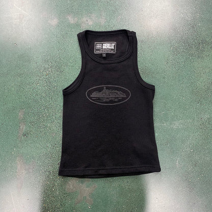 CORTEIZ RTW OG WOMEN'S ALCATRAZ TANK TOP BLACK ON BLACK - Prime Reps